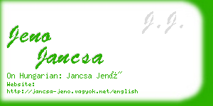 jeno jancsa business card